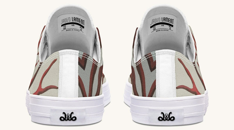 A Bloodroot Coral Sea Lowtops - Jaded Lament