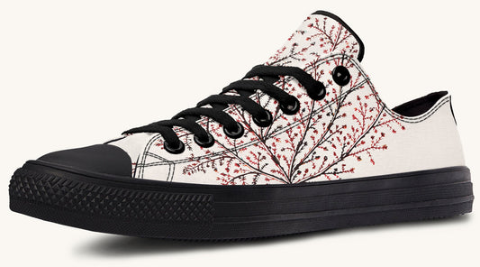 A Delicate Breath Red Lowtops - Jaded Lament