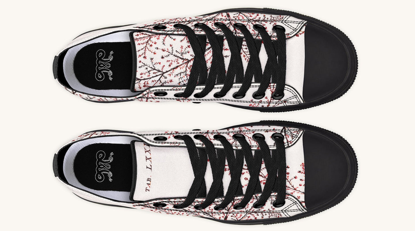 A Delicate Breath Red Lowtops - Jaded Lament