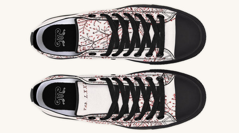 A Delicate Breath Red Lowtops - Jaded Lament