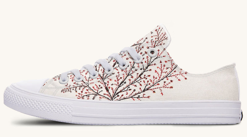 A Delicate Breath Red Lowtops - Jaded Lament