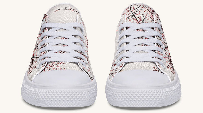 A Delicate Breath Red Lowtops - Jaded Lament