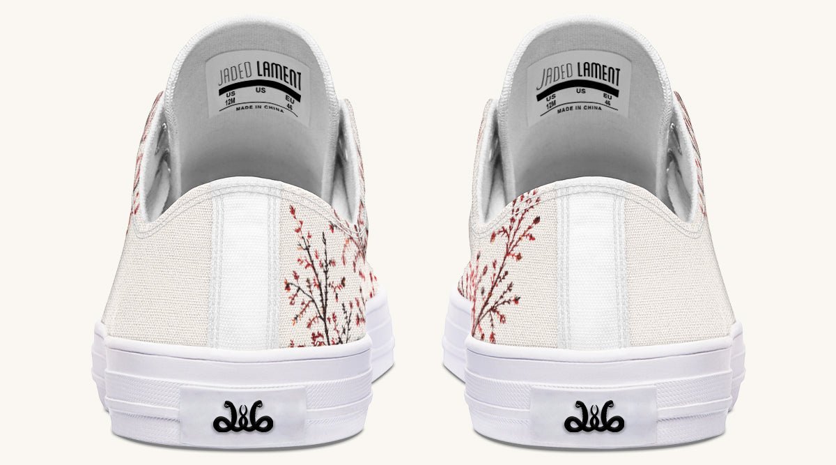 A Delicate Breath Red Lowtops - Jaded Lament