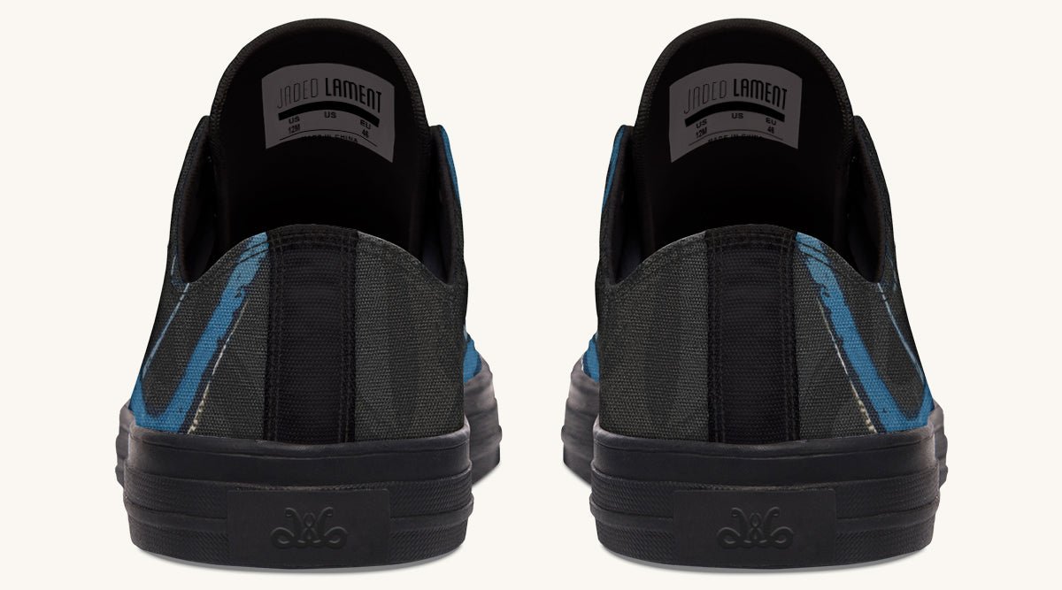 Blue Snake Black Lowtops - Jaded Lament
