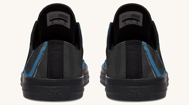 Blue Snake Black Lowtops - Jaded Lament