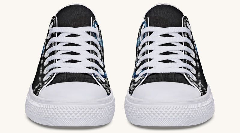 Blue Snake Black Lowtops - Jaded Lament