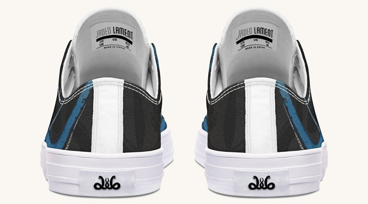 Blue Snake Black Lowtops - Jaded Lament