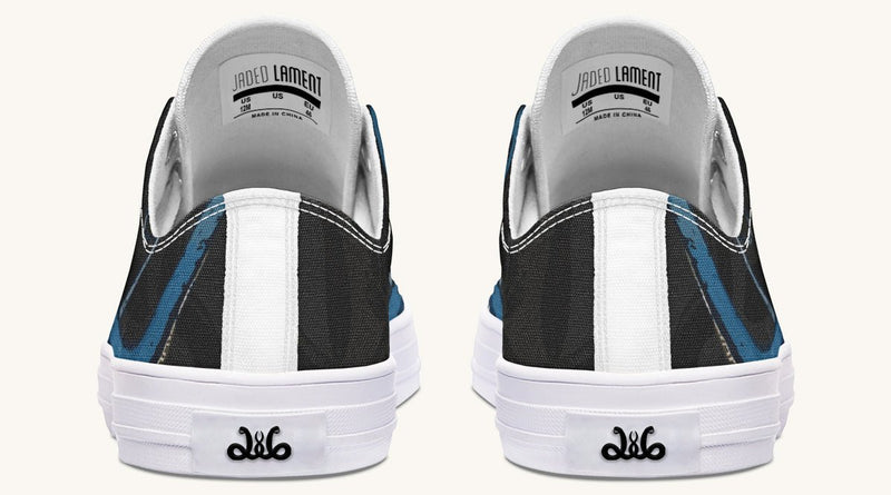 Blue Snake Black Lowtops - Jaded Lament