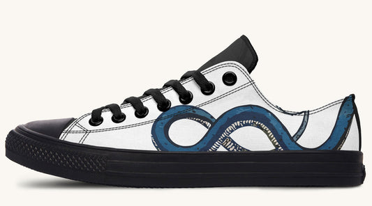 Blue Snake White Lowtops - Jaded Lament