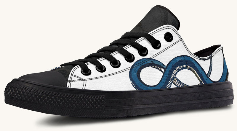 Blue Snake White Lowtops - Jaded Lament