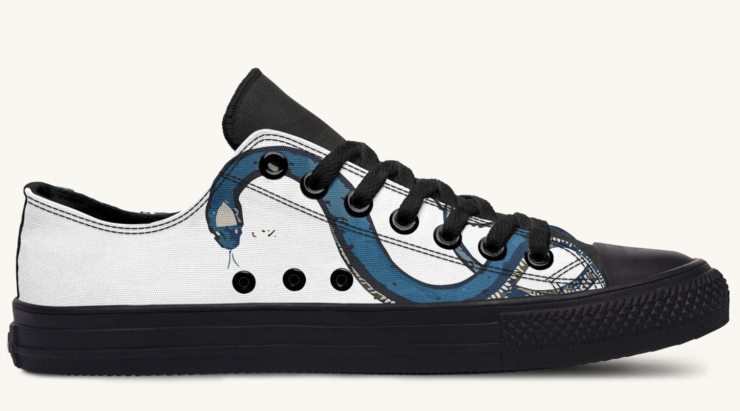Blue Snake White Lowtops - Jaded Lament