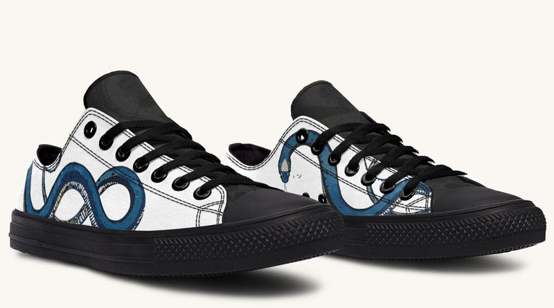 Blue Snake White Lowtops - Jaded Lament