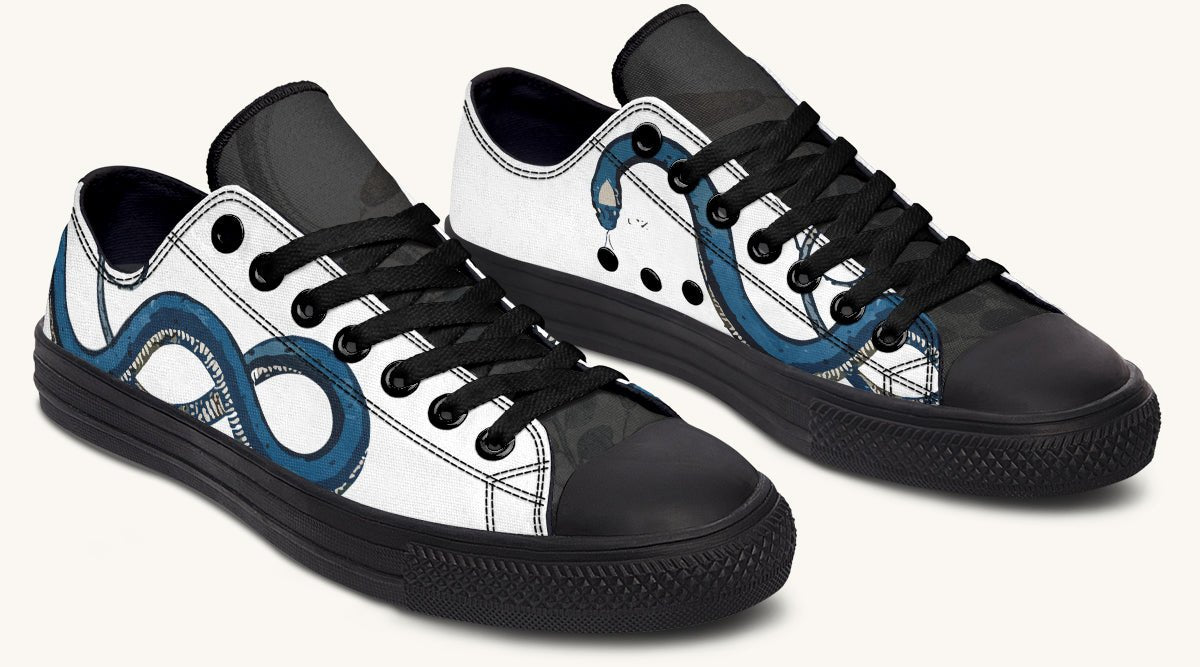 Blue Snake White Lowtops - Jaded Lament