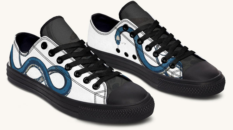 Blue Snake White Lowtops - Jaded Lament