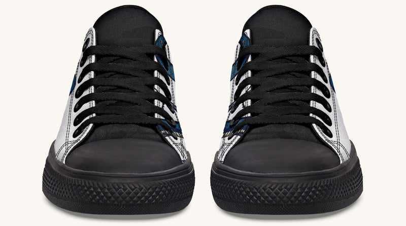 Blue Snake White Lowtops - Jaded Lament