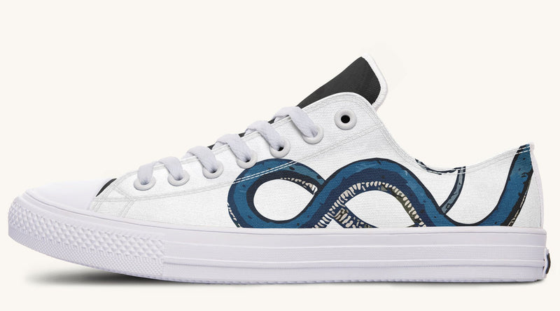 Blue Snake White Lowtops - Jaded Lament