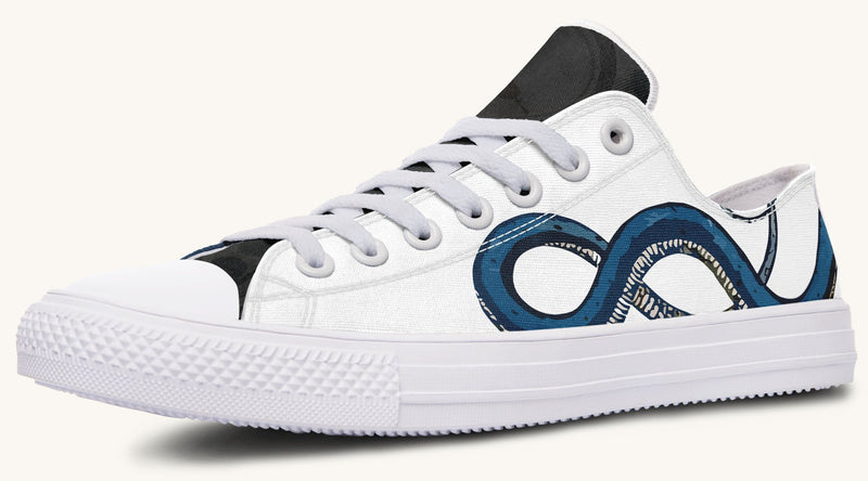 Blue Snake White Lowtops - Jaded Lament