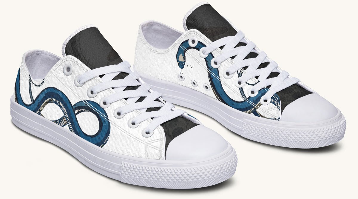 Blue Snake White Lowtops - Jaded Lament