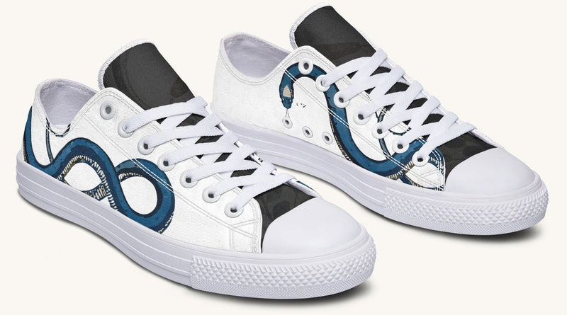 Blue Snake White Lowtops - Jaded Lament