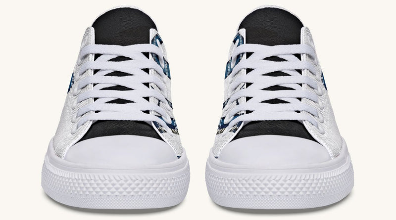 Blue Snake White Lowtops - Jaded Lament