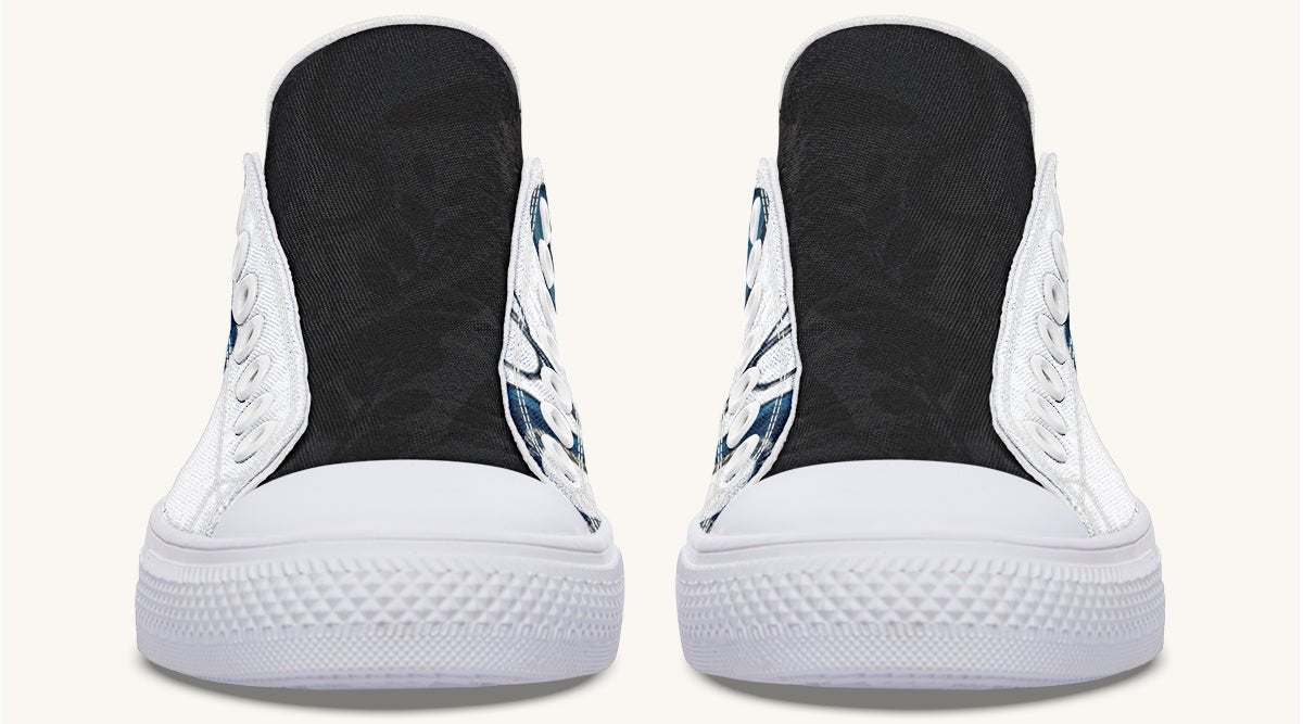 Blue Snake White Lowtops - Jaded Lament