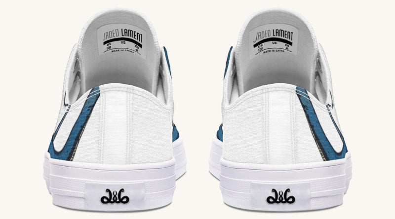 Blue Snake White Lowtops - Jaded Lament