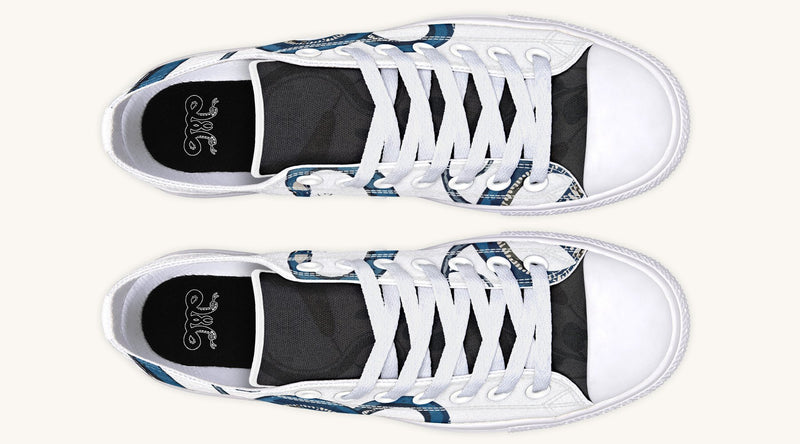 Blue Snake White Lowtops - Jaded Lament