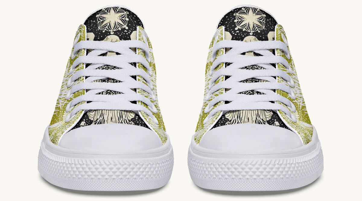 Call Upon the Star Green White Lowtops - Jaded Lament