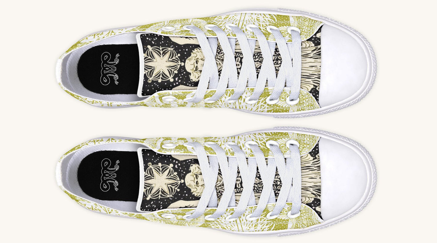 Call Upon the Star Green White Lowtops - Jaded Lament