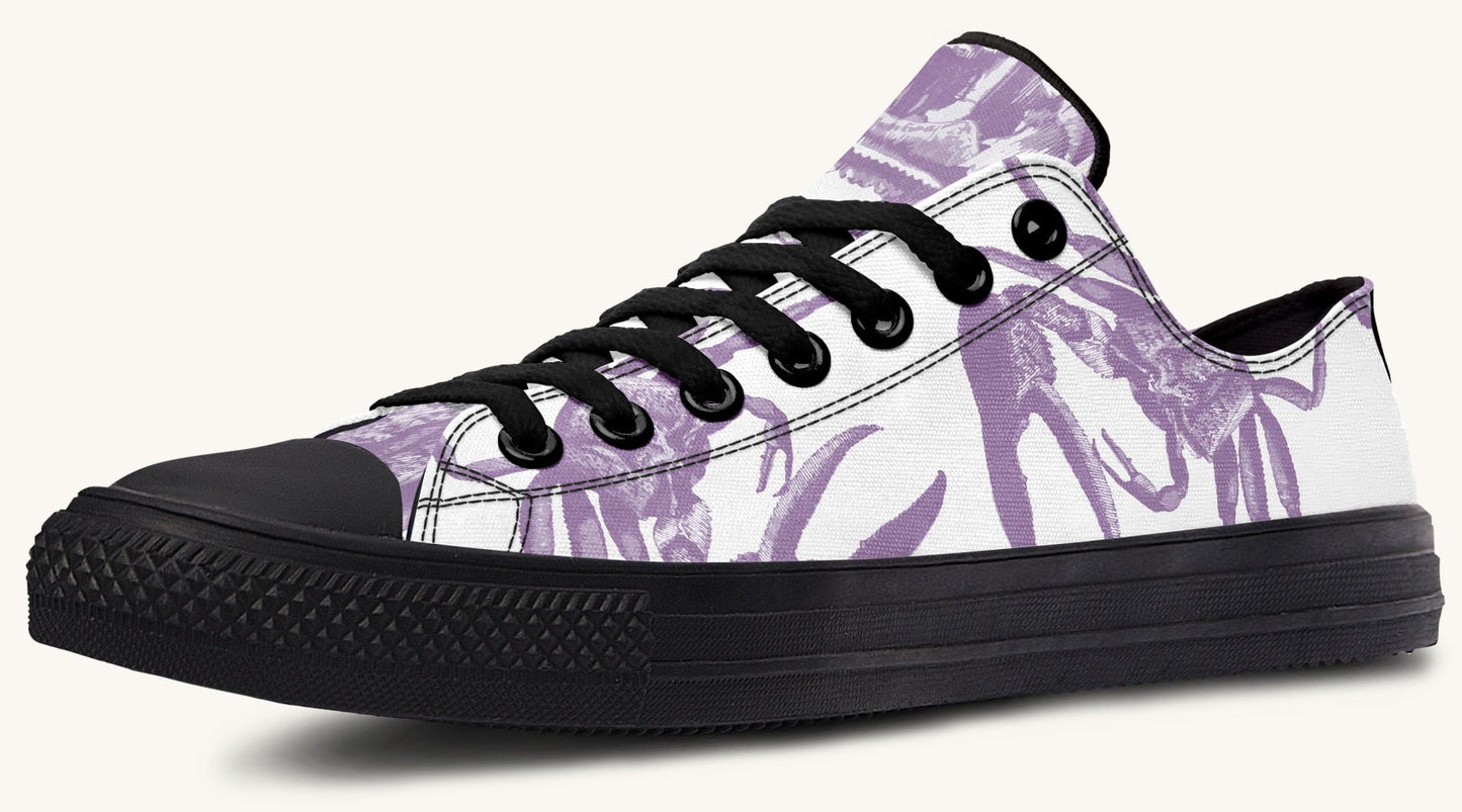 Crawl the Sea of Stars Purple White Lowtops - Jaded Lament