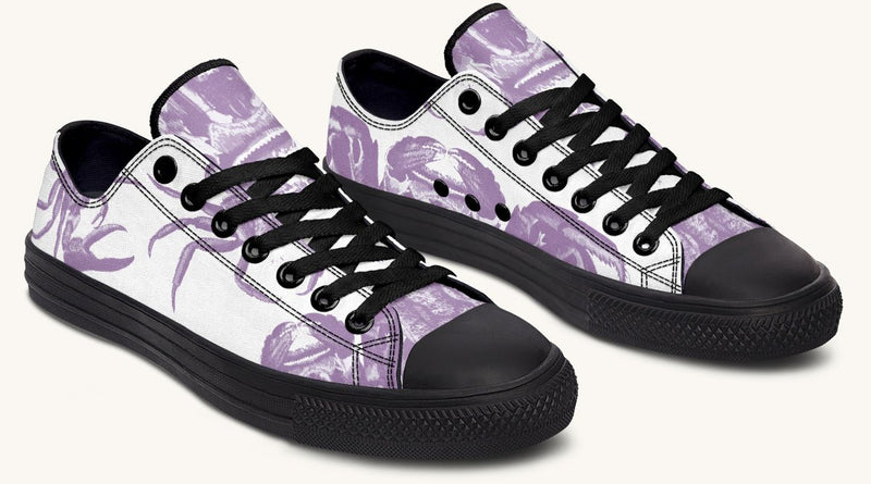 Crawl the Sea of Stars Purple White Lowtops - Jaded Lament