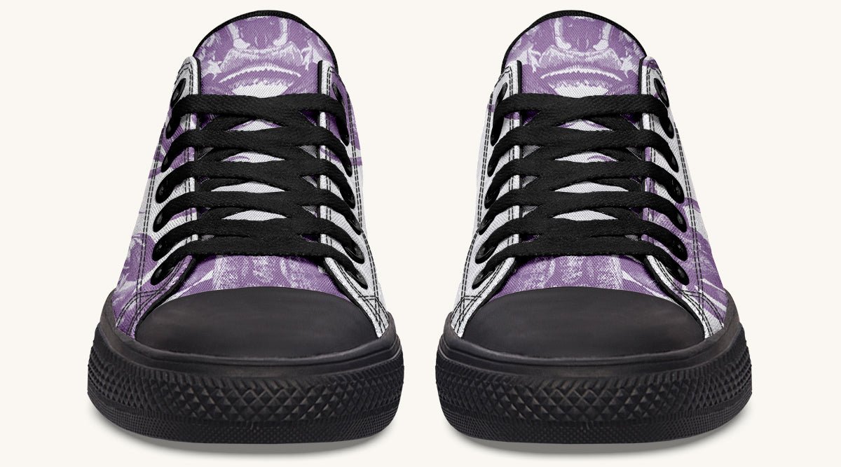 Crawl the Sea of Stars Purple White Lowtops - Jaded Lament