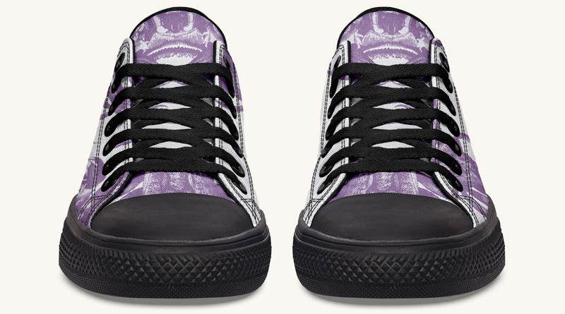 Crawl the Sea of Stars Purple White Lowtops - Jaded Lament