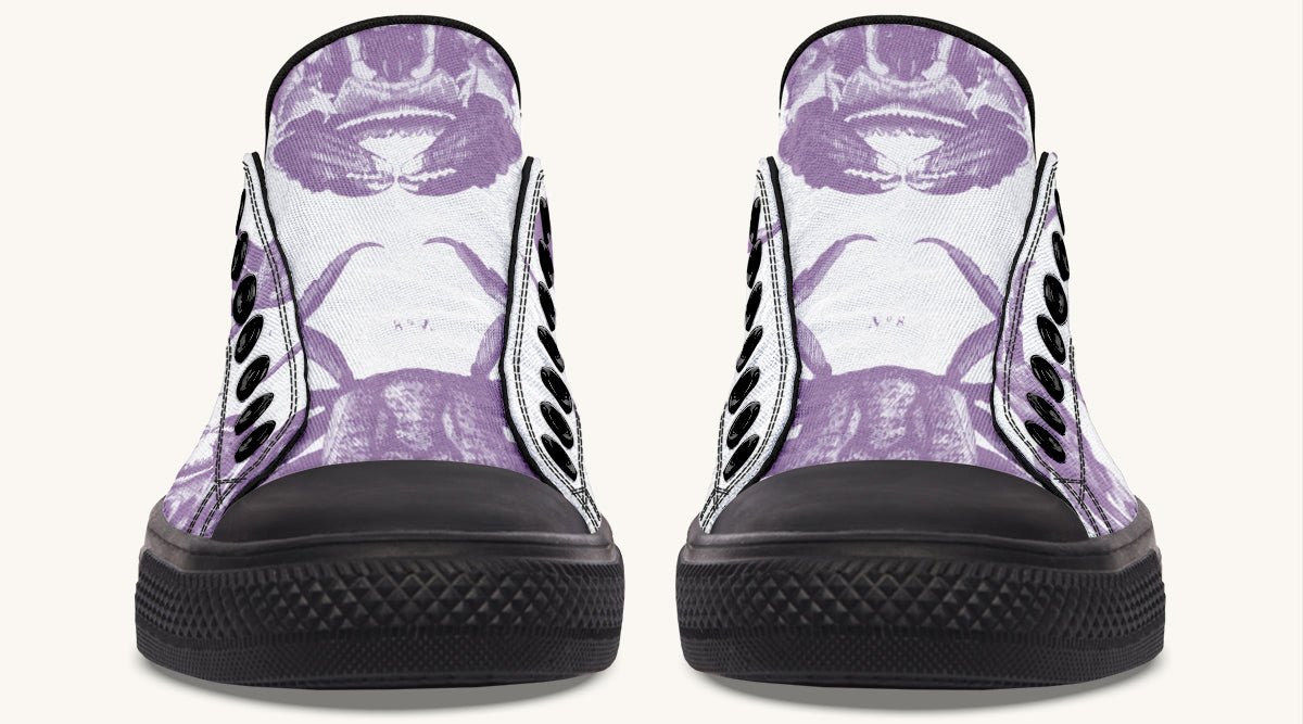 Crawl the Sea of Stars Purple White Lowtops - Jaded Lament