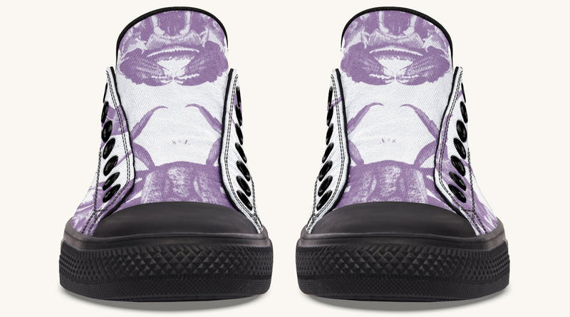 Crawl the Sea of Stars Purple White Lowtops - Jaded Lament