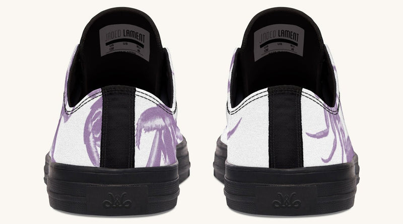 Crawl the Sea of Stars Purple White Lowtops - Jaded Lament