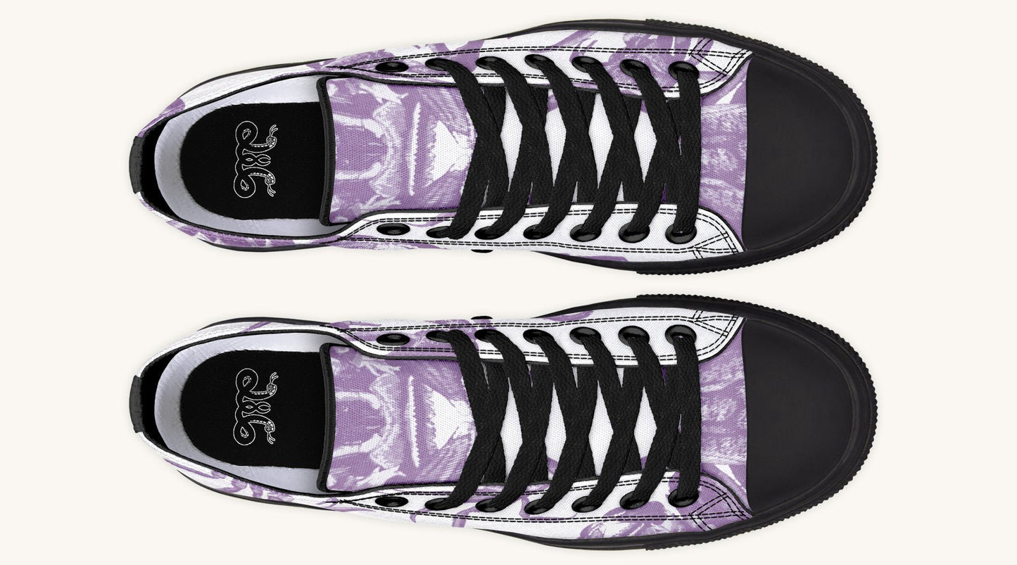 Crawl the Sea of Stars Purple White Lowtops - Jaded Lament