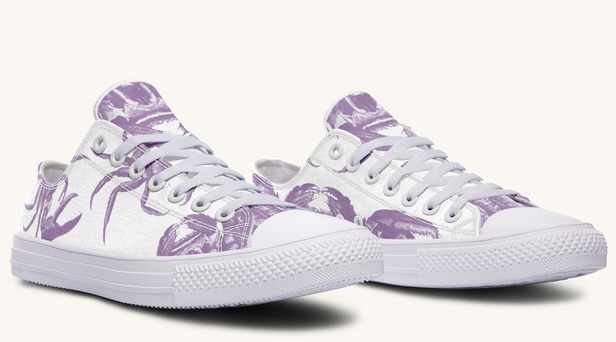 Crawl the Sea of Stars Purple White Lowtops - Jaded Lament