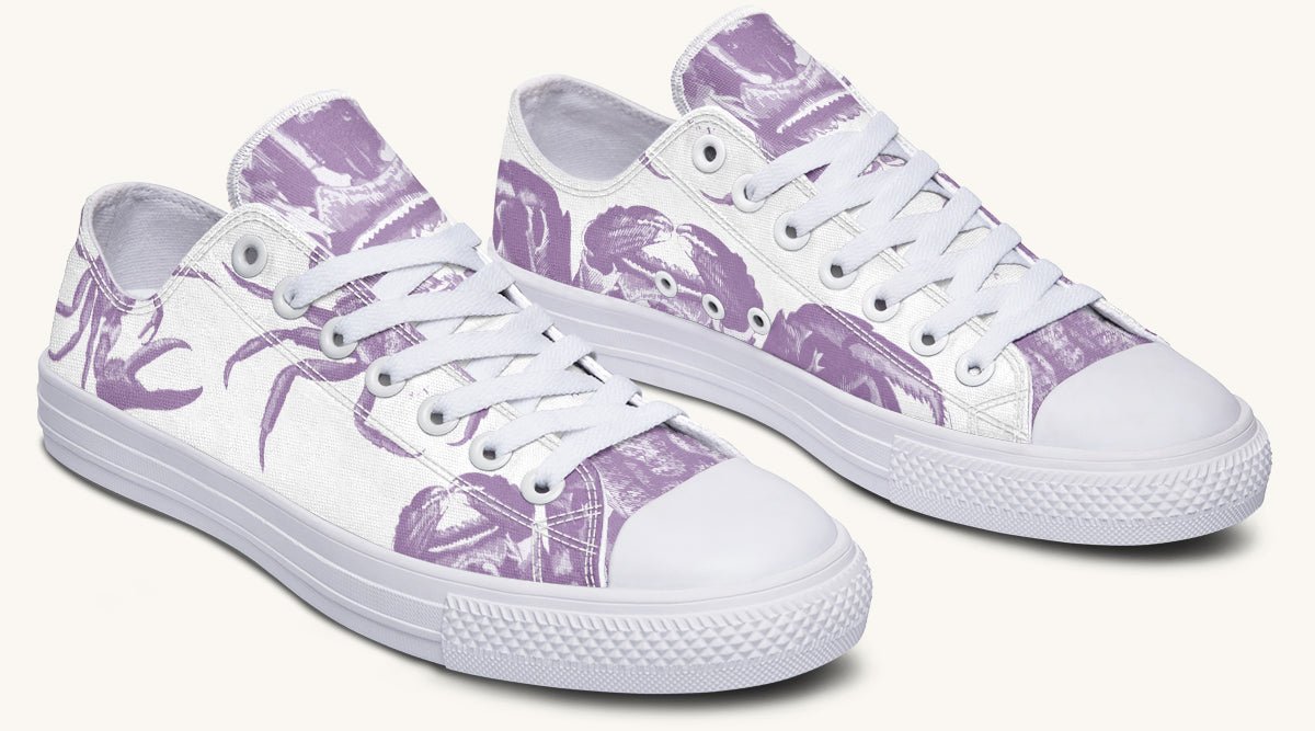 Crawl the Sea of Stars Purple White Lowtops - Jaded Lament