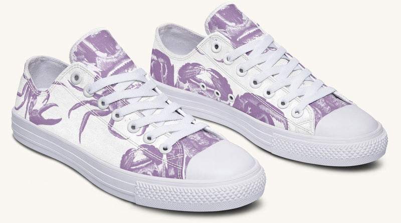 Crawl the Sea of Stars Purple White Lowtops - Jaded Lament