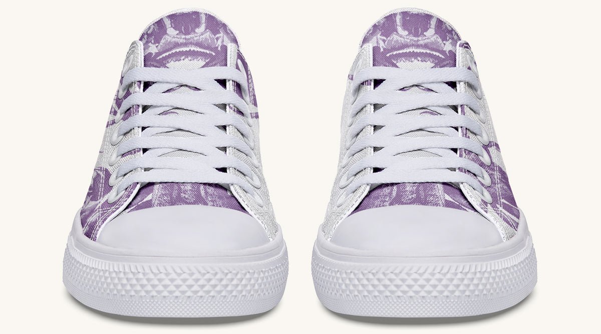 Crawl the Sea of Stars Purple White Lowtops - Jaded Lament