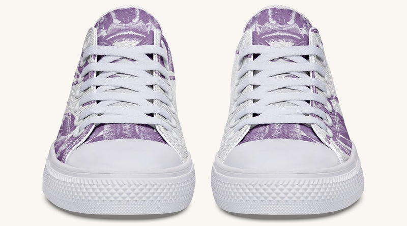 Crawl the Sea of Stars Purple White Lowtops - Jaded Lament