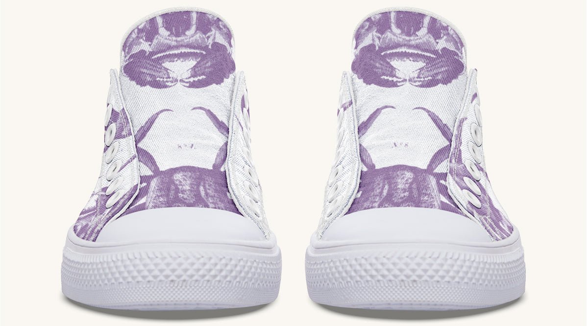 Crawl the Sea of Stars Purple White Lowtops - Jaded Lament