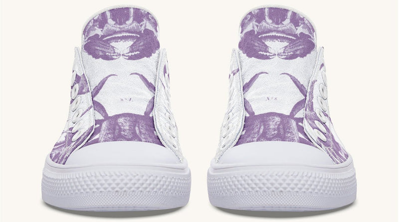 Crawl the Sea of Stars Purple White Lowtops - Jaded Lament