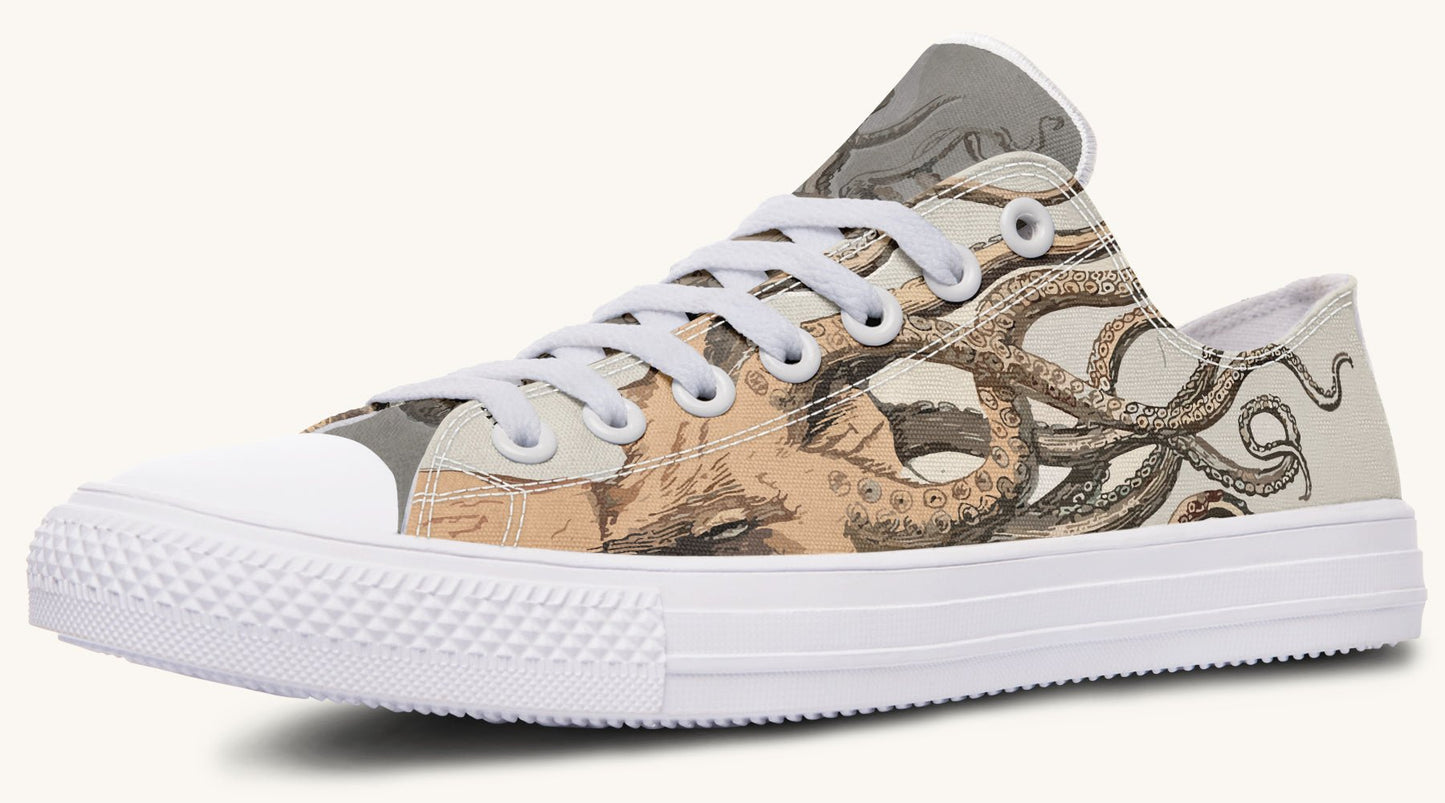 Kraken Unleashed Light Brown Lowtops - Jaded Lament