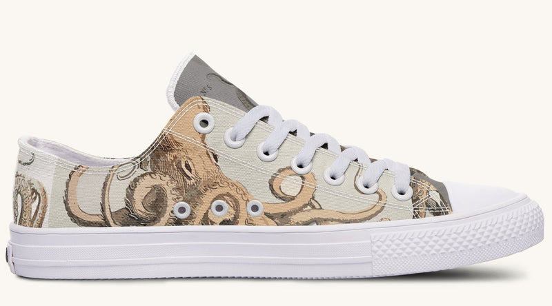 Kraken Unleashed Light Brown Lowtops - Jaded Lament