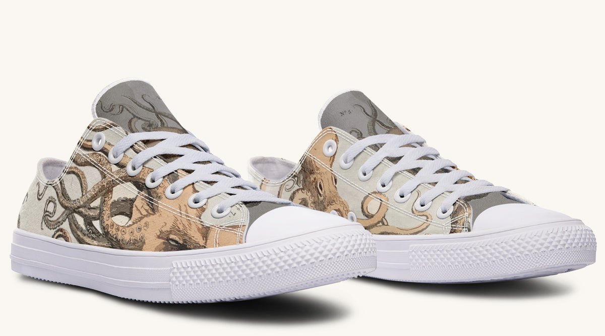 Kraken Unleashed Light Brown Lowtops - Jaded Lament