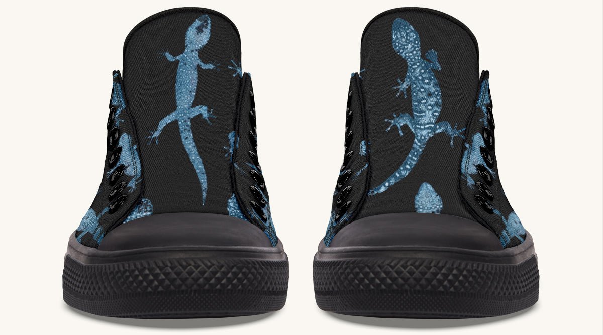 March of the Lizards Blue Black Lowtops - Jaded Lament