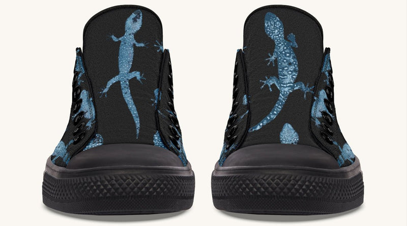 March of the Lizards Blue Black Lowtops - Jaded Lament