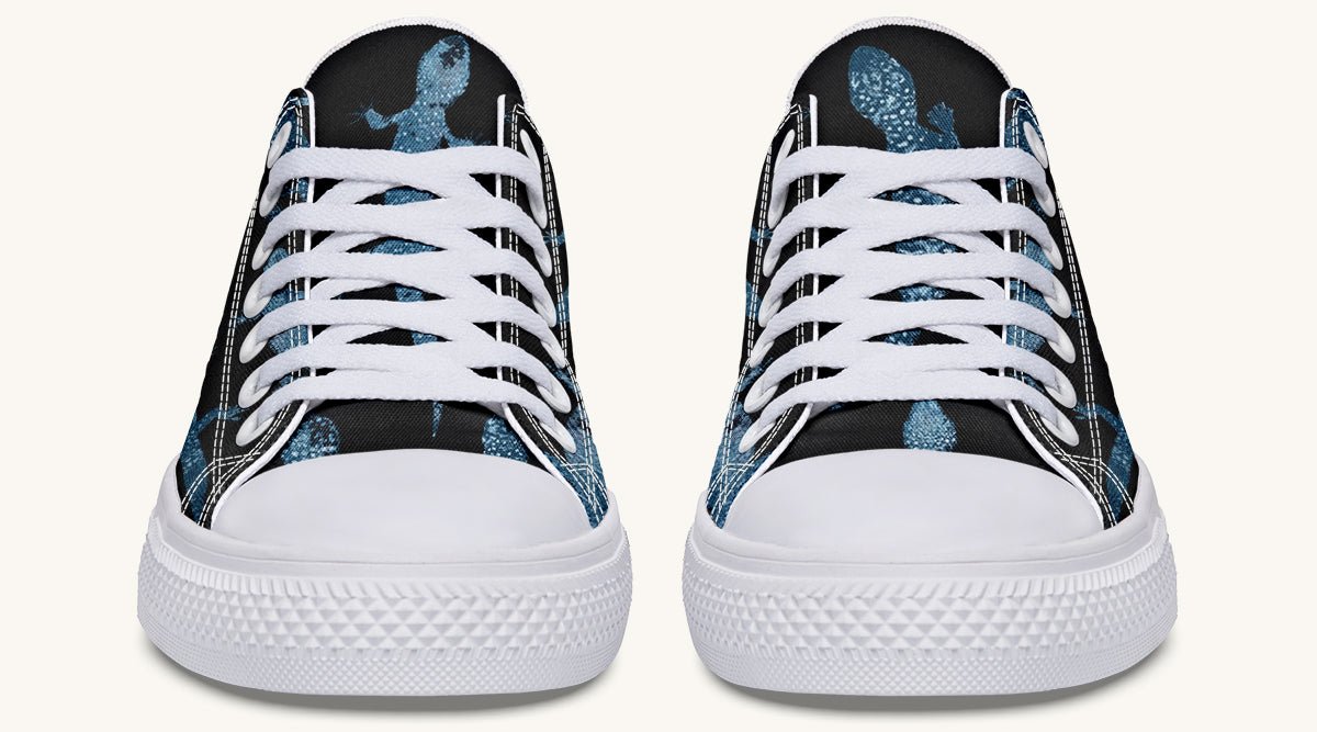 March of the Lizards Blue Black Lowtops - Jaded Lament